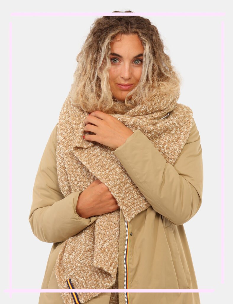 Accessori da donna - Sciarpa K-Way Beige