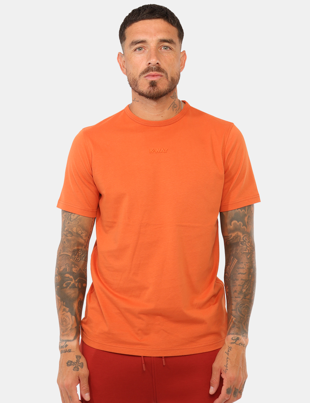 K7124ZW-P-CC_ARANCIONE_AI26_4 T-shirt K-Way Arancione tg.L - T-shirt K-WAY Arancione da uomoLa T-shirt K-WAY Arancione da uomo è il capo ideale per aggiun