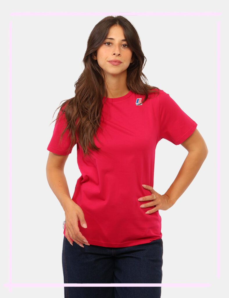Abbigliamento donna scontato - T-shirt K-Way Fucsia tg.S