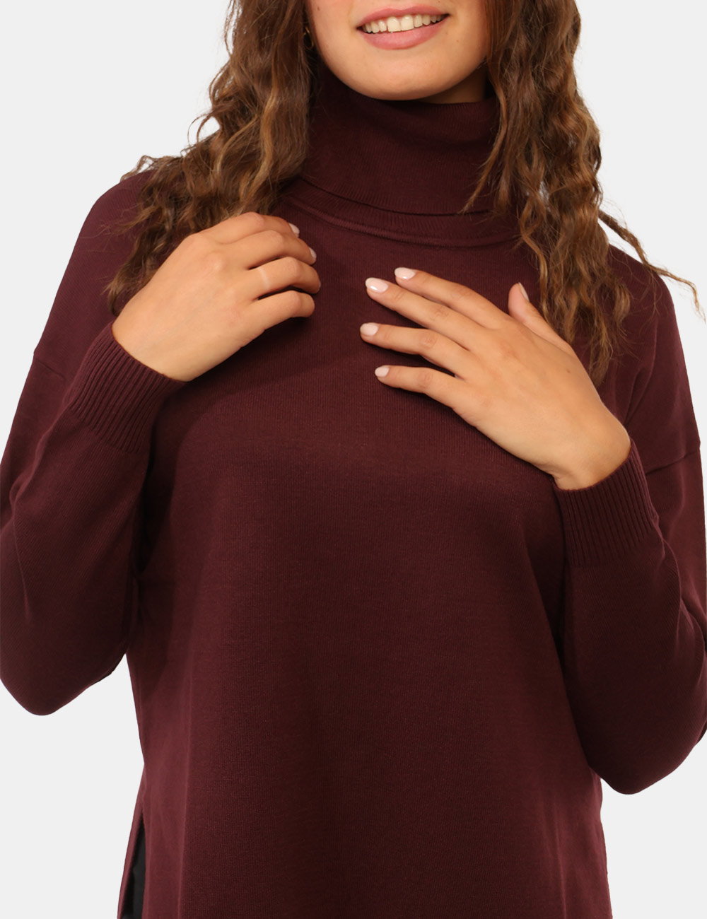 LGI6ML025166D-OC_BORGOGNA_AI26_3 Maglia Rue De Clerie Bordeaux - Maglia RUE DE CLERIE Bordeaux da donna La Maglia RUE DE CLERIE Bordeaux da donna è un capo v