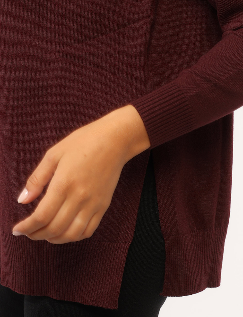 LGI6ML025166D-OC_BORGOGNA_AI26_5 Maglia Rue De Clerie Bordeaux - Maglia RUE DE CLERIE Bordeaux da donna La Maglia RUE DE CLERIE Bordeaux da donna è un capo v