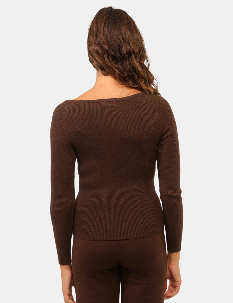 Abbigliamento donna scontato - Maglia Rue De Clerie Marrone