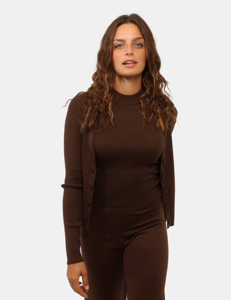 Abbigliamento donna scontato - Cardigan Rue De Clerie Marrone