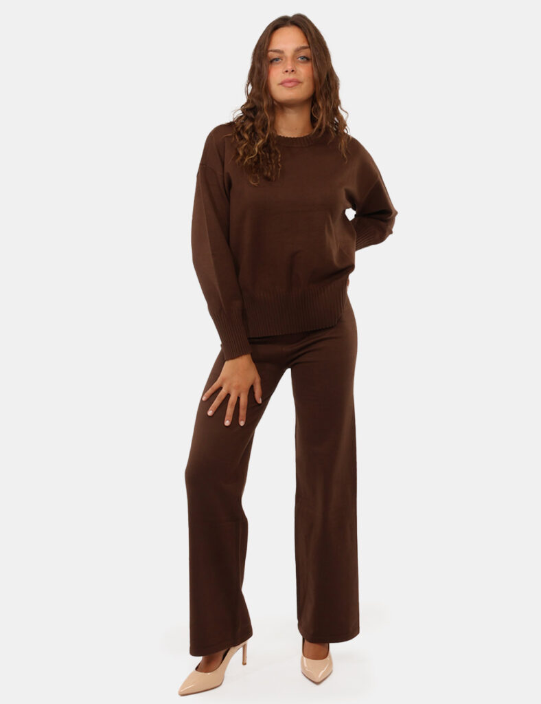 Abbigliamento donna scontato - Pantalone Rue De Clerie Marrone