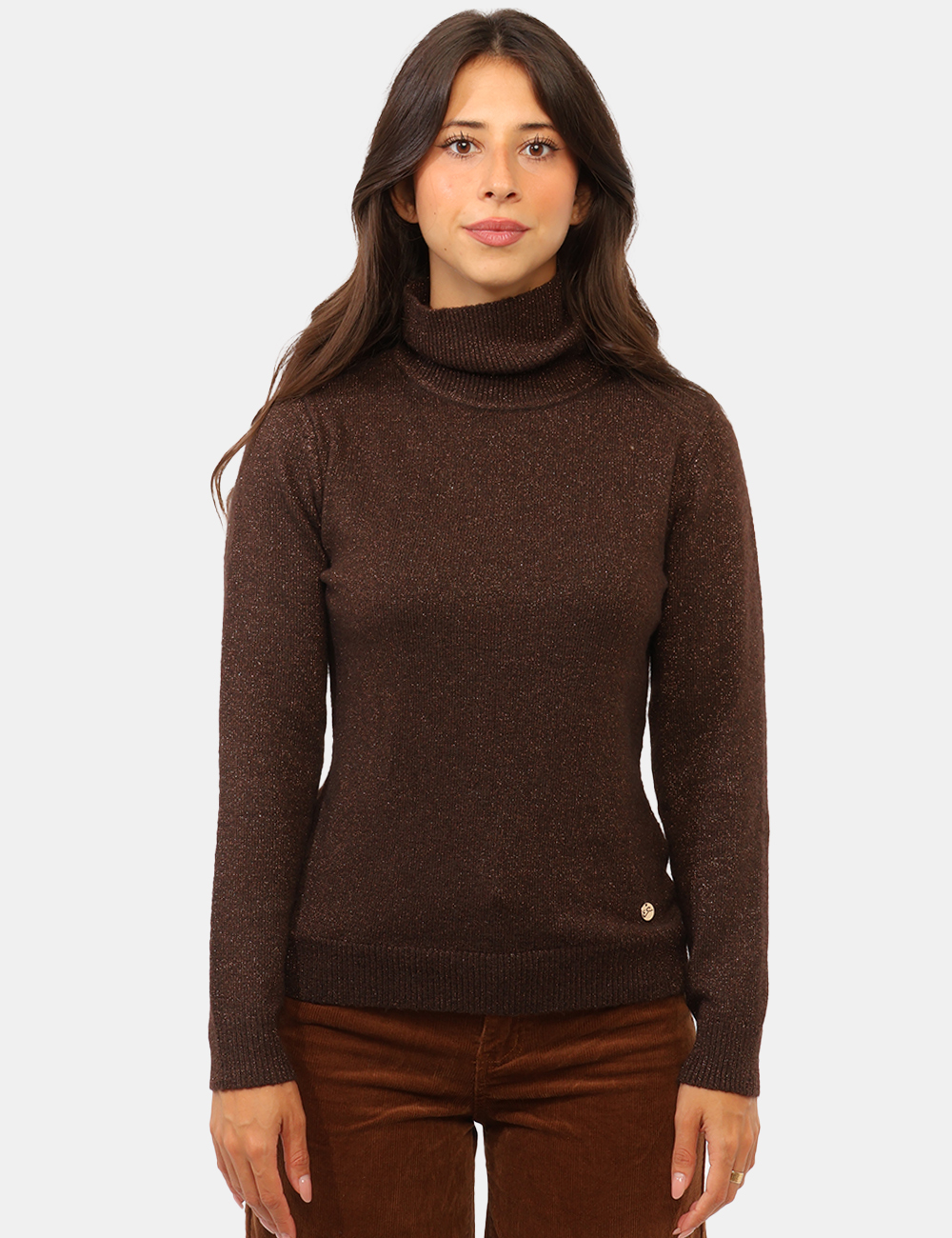 M048-BN00_MORO_AI26_5 Maglia Yes Zee Marrone - Maglia YES ZEE Marrone da donna La Maglia YES ZEE Marrone da donna è un capo femminile e versatile,