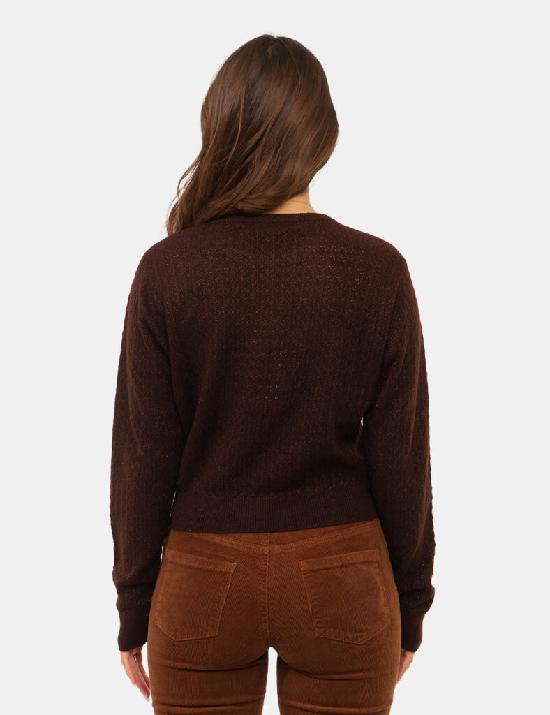 Abbigliamento donna scontato - Maglia Yes Zee Marrone