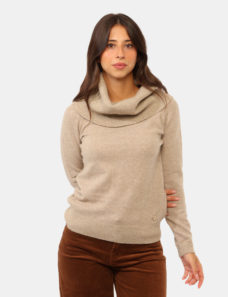Abbigliamento donna scontato - Maglia Yes Zee Beige