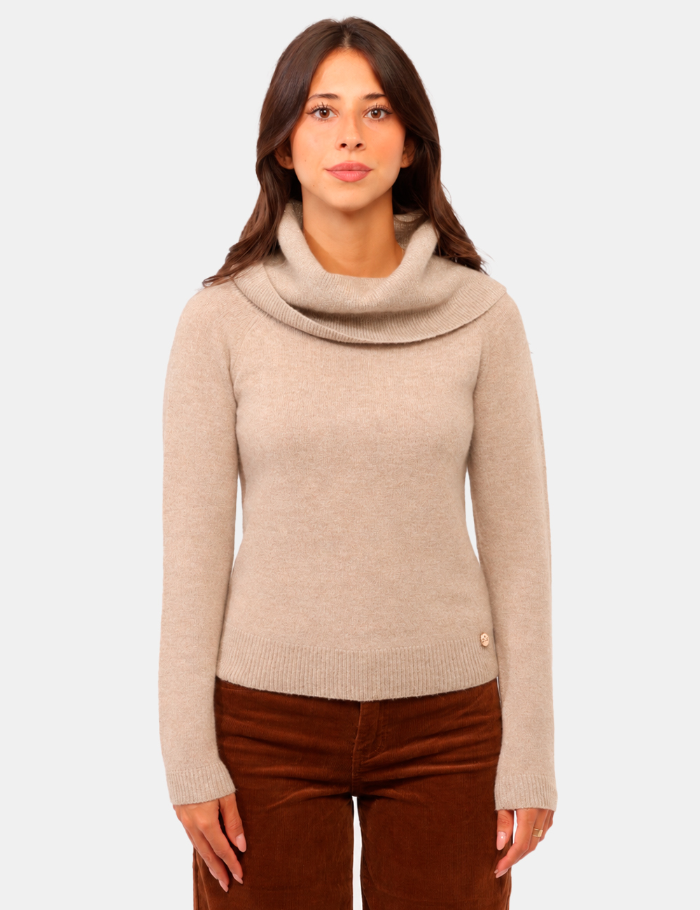 M054-BN00_BEIGE_AI26_5 Maglia Yes Zee Beige - Maglia YES ZEE Beige da donna La Maglia YES ZEE Beige da donna è un capo versatile e femminile, ideal