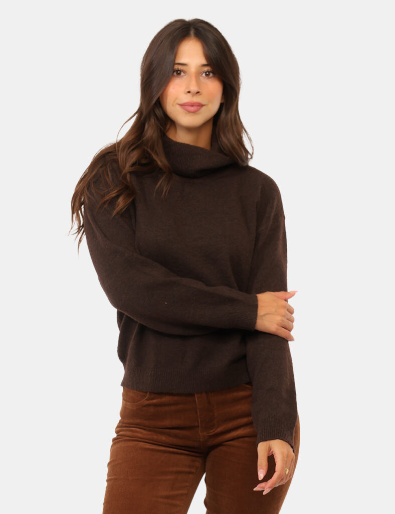 Abbigliamento donna scontato - Maglia Yes Zee Marrone