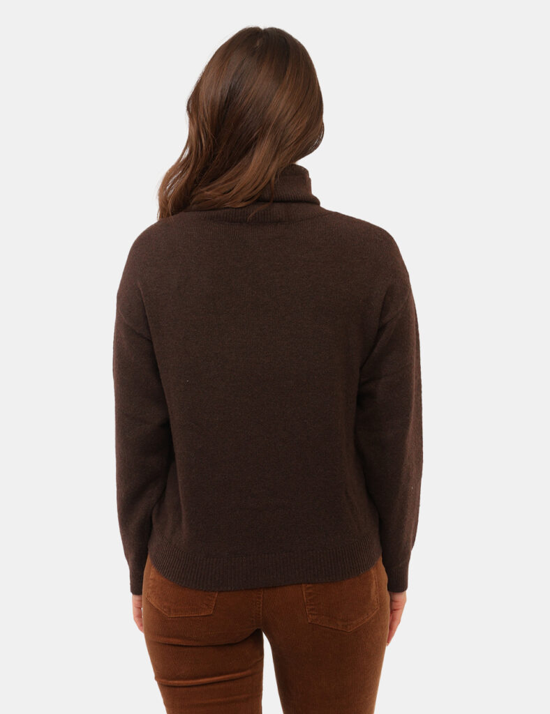 Abbigliamento donna scontato - Maglia Yes Zee Marrone