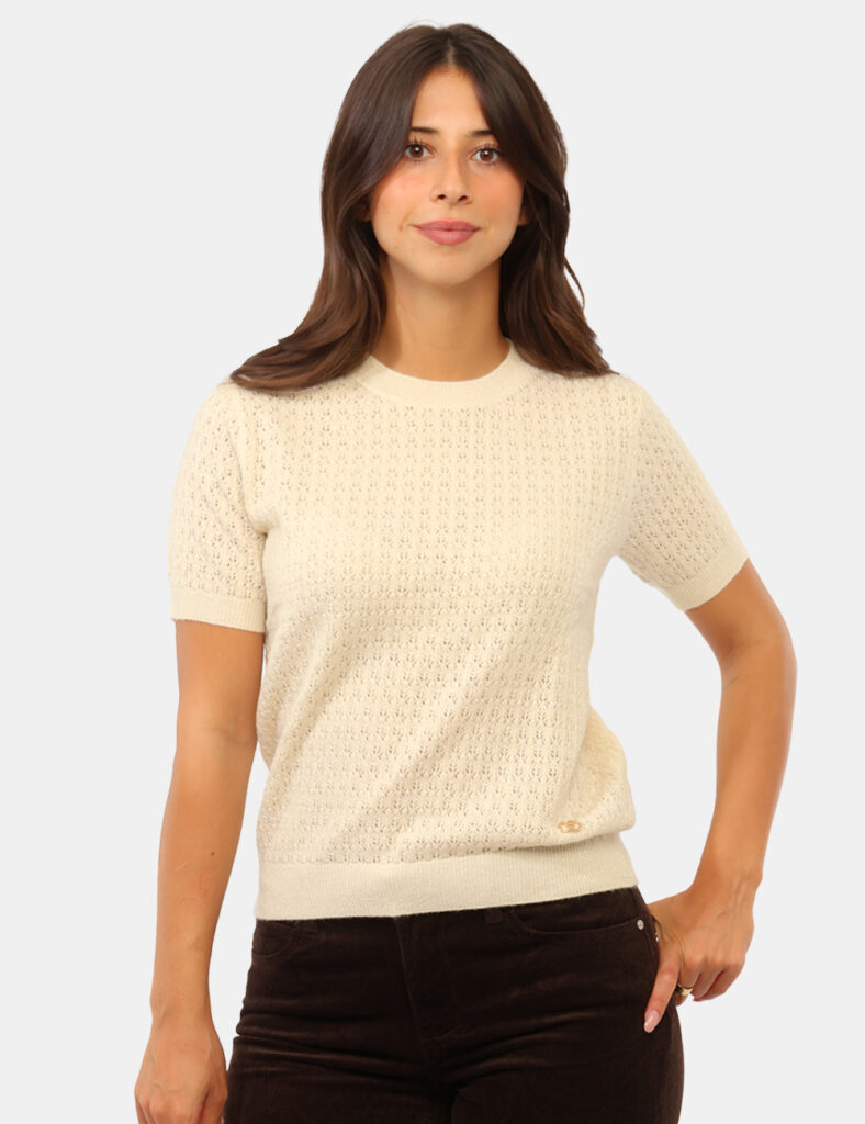 Abbigliamento donna scontato - Maglia Yes Zee Beige