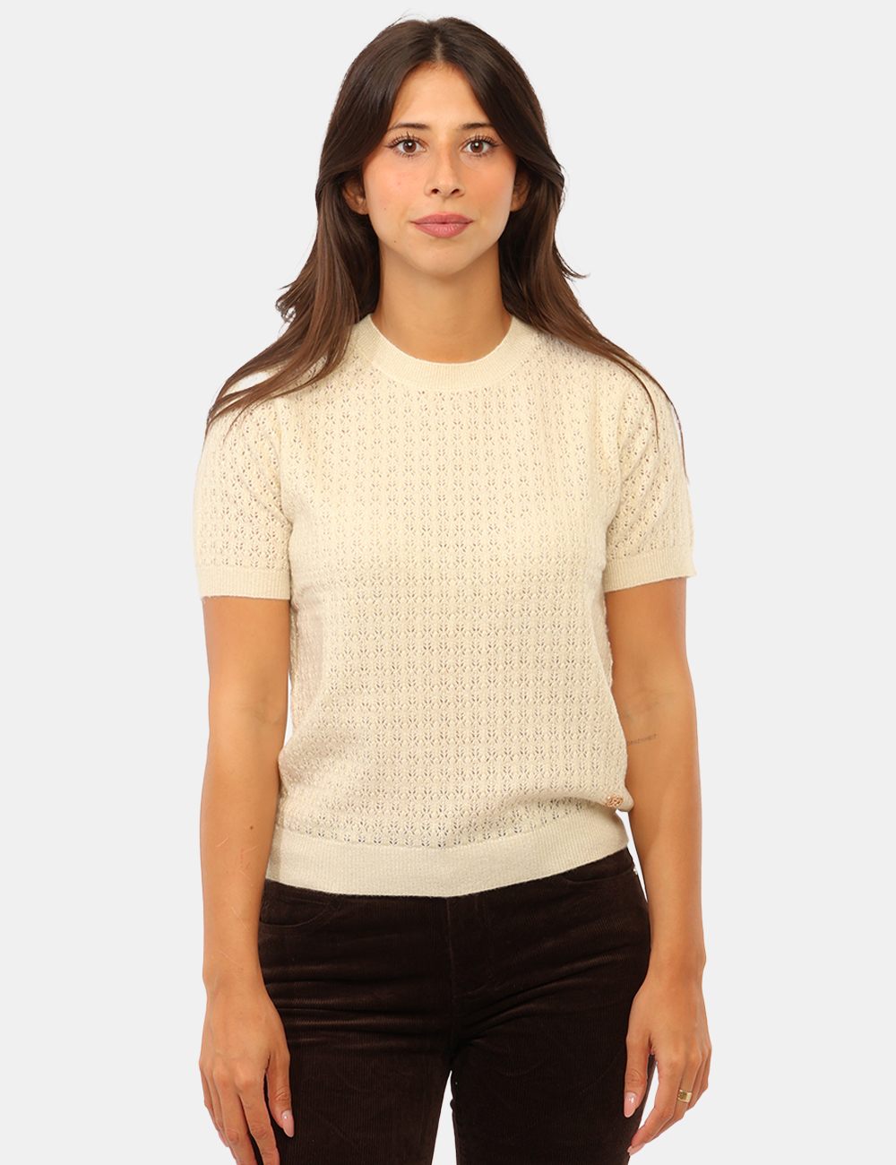 M101-IL00_AVORIO_AI26_5 Maglia Yes Zee Beige - Maglia YES ZEE Beige da donna La Maglia YES ZEE Beige da donna è un capo femminile e versatile, ideal