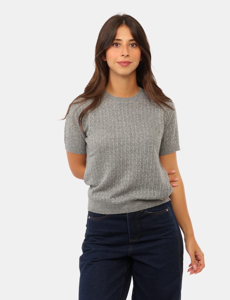 Abbigliamento donna scontato - Maglia Yes Zee Grigia