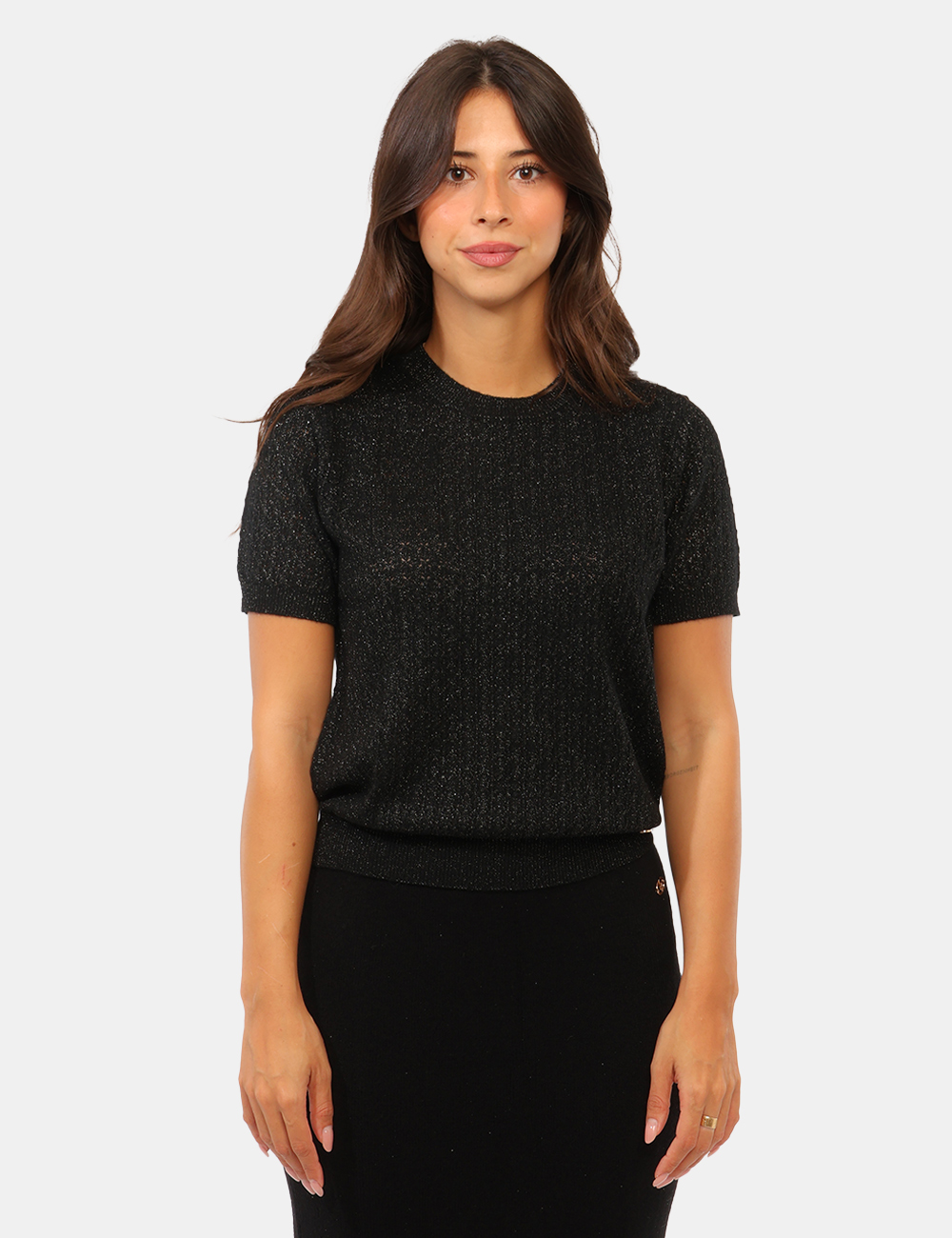 M101-IL00_NERO_AI26_6 Maglia Yes Zee Nera - Maglia YES ZEE Nera da donna La Maglia YES ZEE Nera da donna è un capo femminile e versatile, ideale p