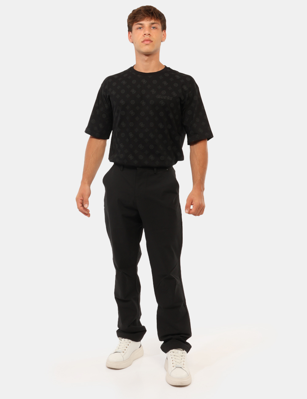 M5YB50-WHEY0-SC_JET-BLACK-A996_AI26_1 Pantalone Guess Nero - Pantalone Guess Nero da uomo Il Pantalone GUESS Nero da uomo è un capo versatile e contemporaneo, ide