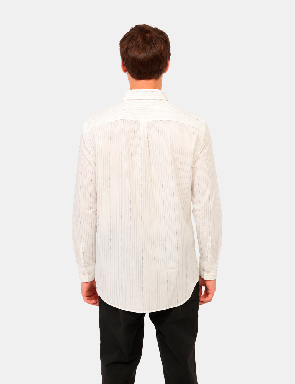 M6RH71-WK001-SC_SALT-GREY-BLK-STRIPE_AI26_2 Camicia Guess Bianca - Camicia Guess Bianca da uomo La Camicia GUESS Bianca da uomo è un capo versatile e contemporaneo, ide