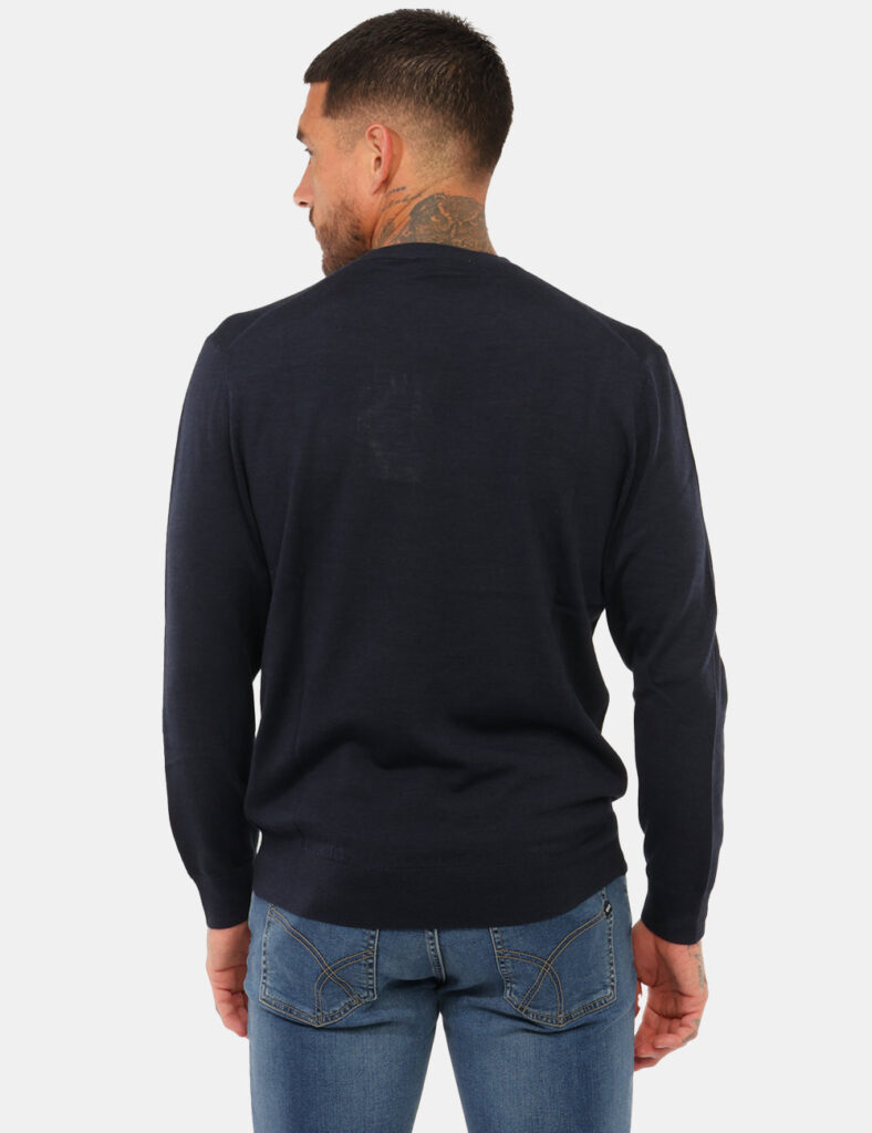 Maglia Gazzarrini Blu 100% Lana Merinos