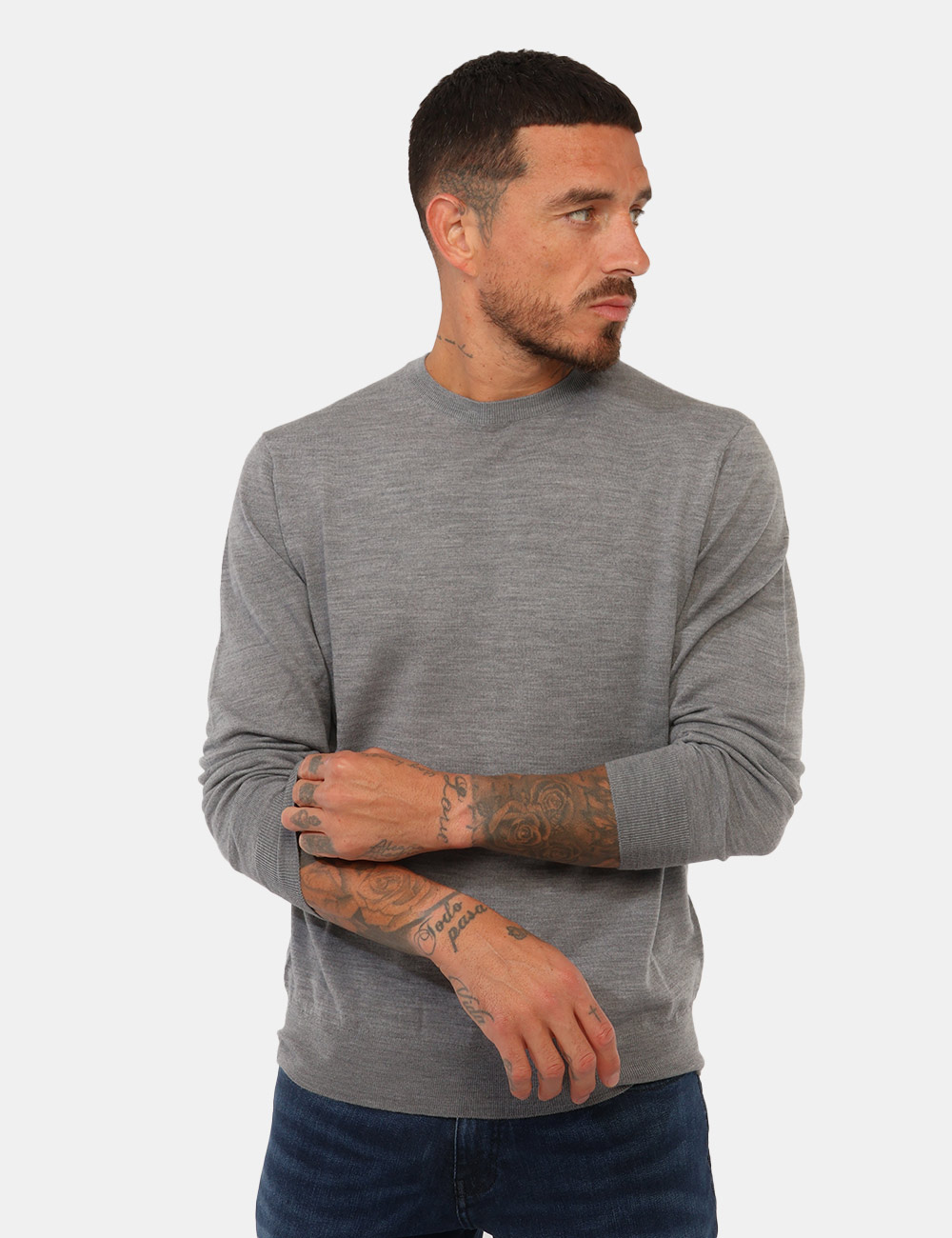 Maglia Gazzarrini Grigia 100% Lana Merinos - Maglia GAZZARRINI Grigia da uomo La Maglia GAZZARRINI Grigia è un capo essenzia
