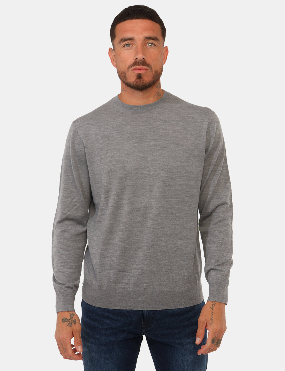 Maglia Gazzarrini Grigia 100% Lana Merinos - Maglia GAZZARRINI Grigia da uomo La Maglia GAZZARRINI Grigia è un capo essenzia