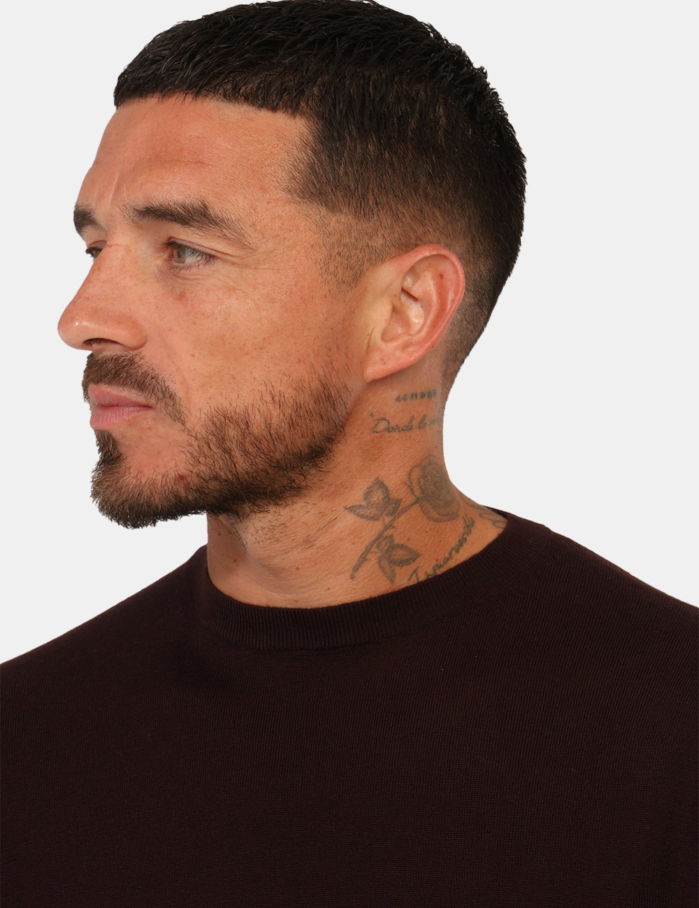 Maglia Gazzarrini Viola/Marrone 100% Lana Merinos - Maglia GAZZARRINI Marrone Melanzana da uomo La Maglia GAZZARRINI Marrone