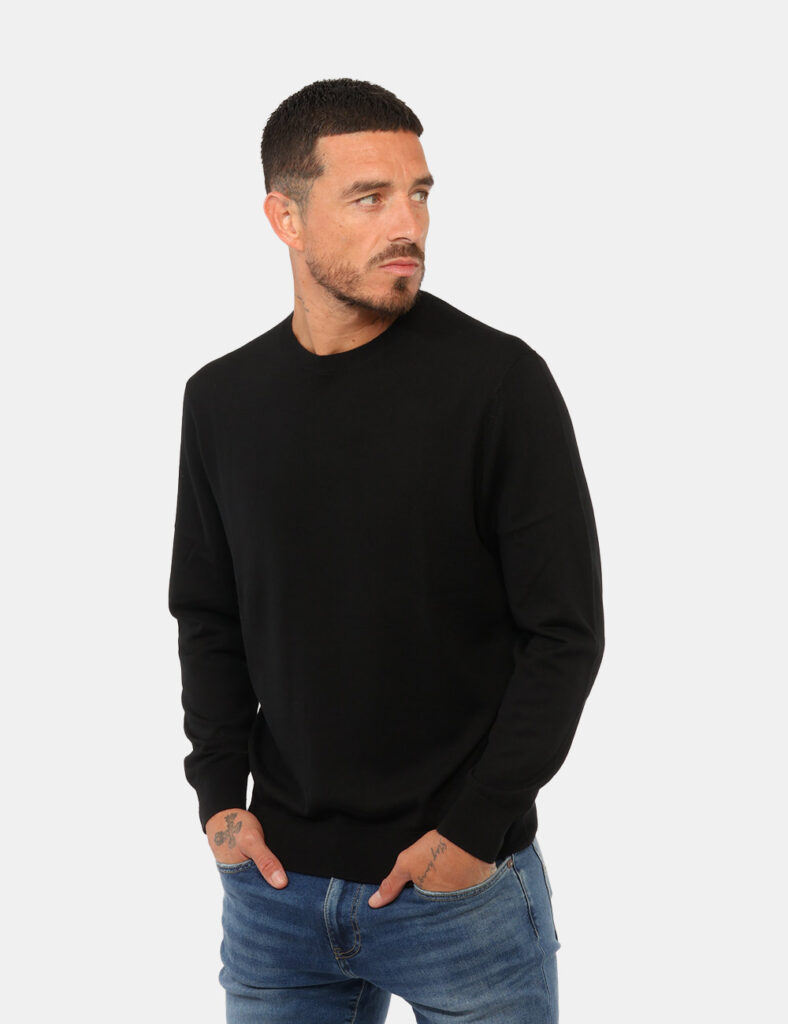 Maglia Gazzarrini Nera 100% Lana Merinos
