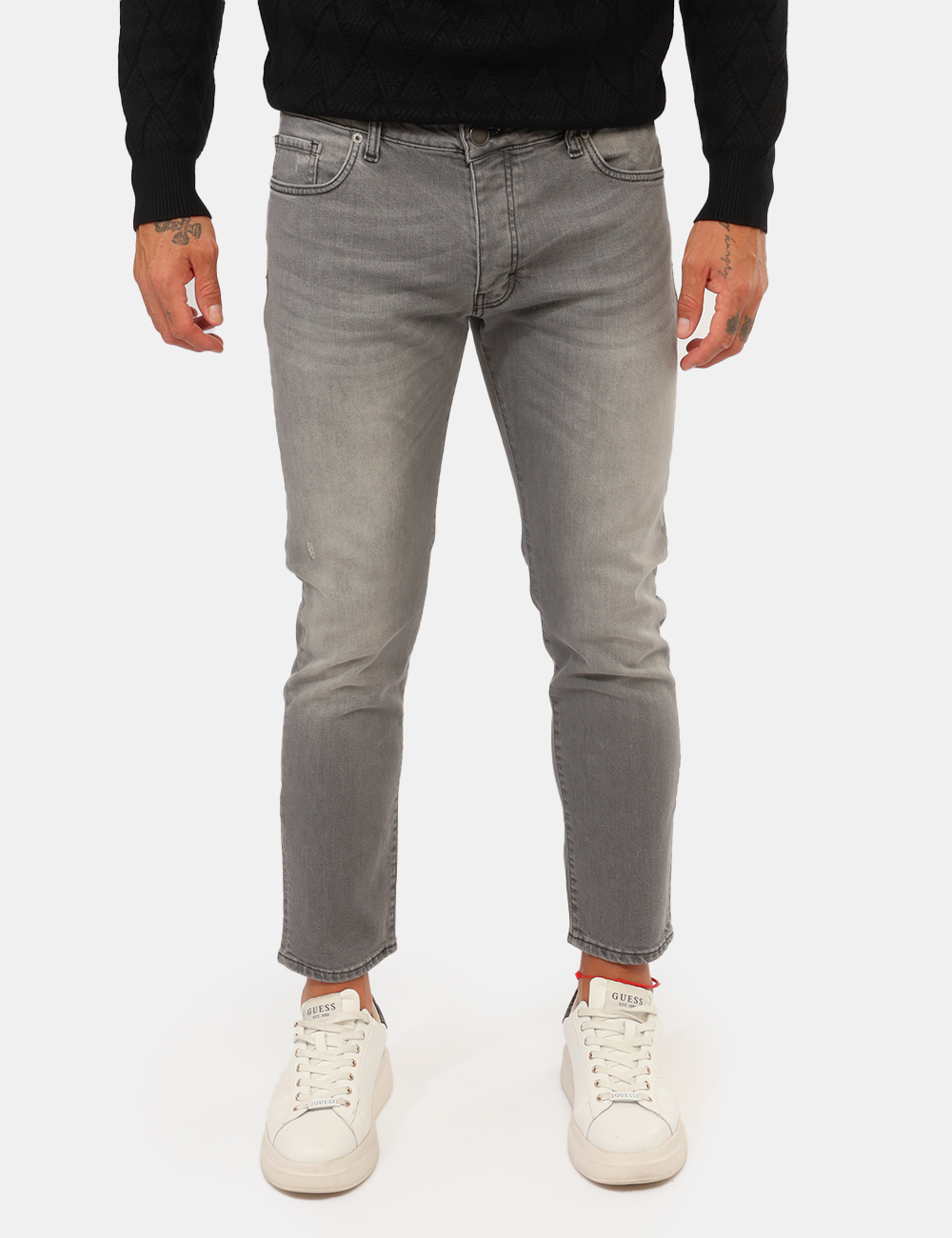 PA18TCSA26-TC881-OC_NERO-LAVATO_AI26_4 Jeans Prj22. Grigio - Jeans Prj22. Grigio da uomo Il Jeans PRJ22. Grigio da uomo è un modello contemporaneo e versatile, pen