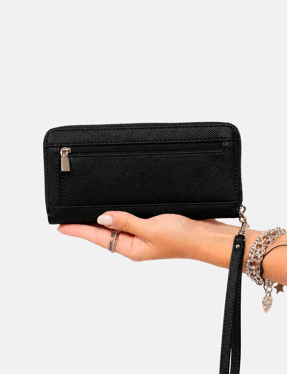 SWZG74-59146-OA_BLACK_AI25_3 Portafoglio Guess Nero - Portafoglio GUESS Nero da donna Il Portafoglio GUESS Nero da donna è un accessorio elegante e funzi