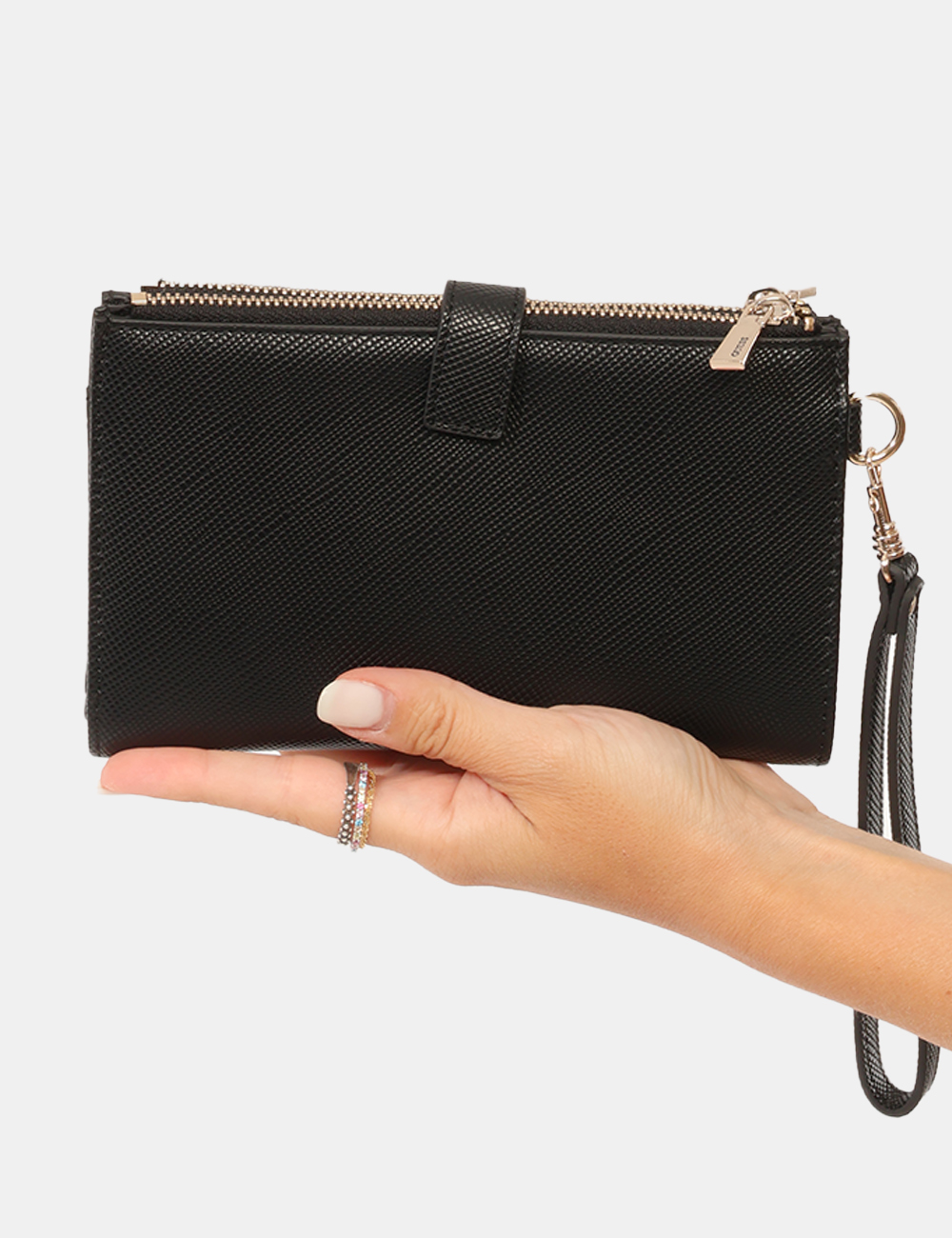 SWZG74-59157-OA_BLACK_AI25_5 Portafoglio Guess Nero - Portafoglio GUESS Nero da donna Il Portafoglio GUESS Nero da donna è un accessorio elegante e funzi
