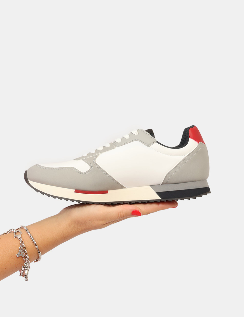 TYLERI002B-SC_LGR-RED02_AI26_4 Sneakers U.S. Polo Assn. Grigia - Sneakers U.S. Polo Assn. Grigia da uomo Le Sneakers U.S. POLO ASSN. Grigia da uomo sono un