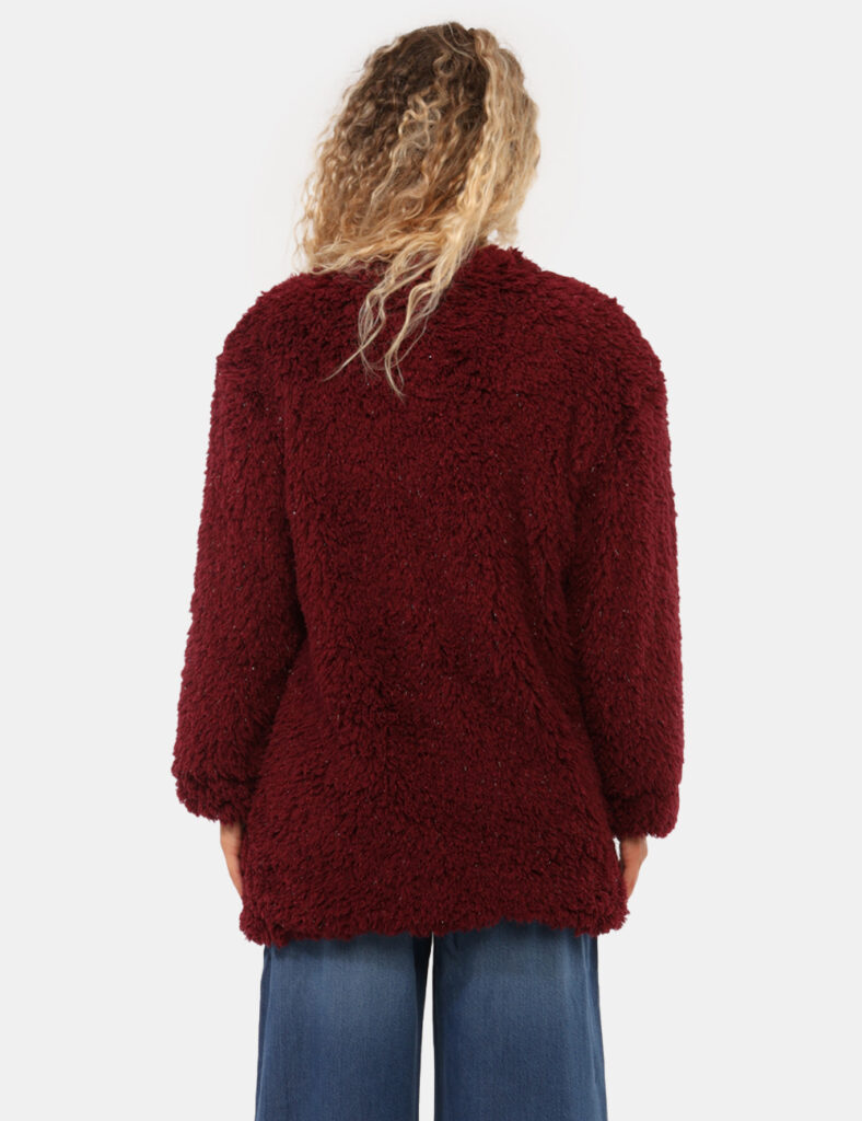 Abbigliamento donna scontato - Pelliccia Guess Bordeaux