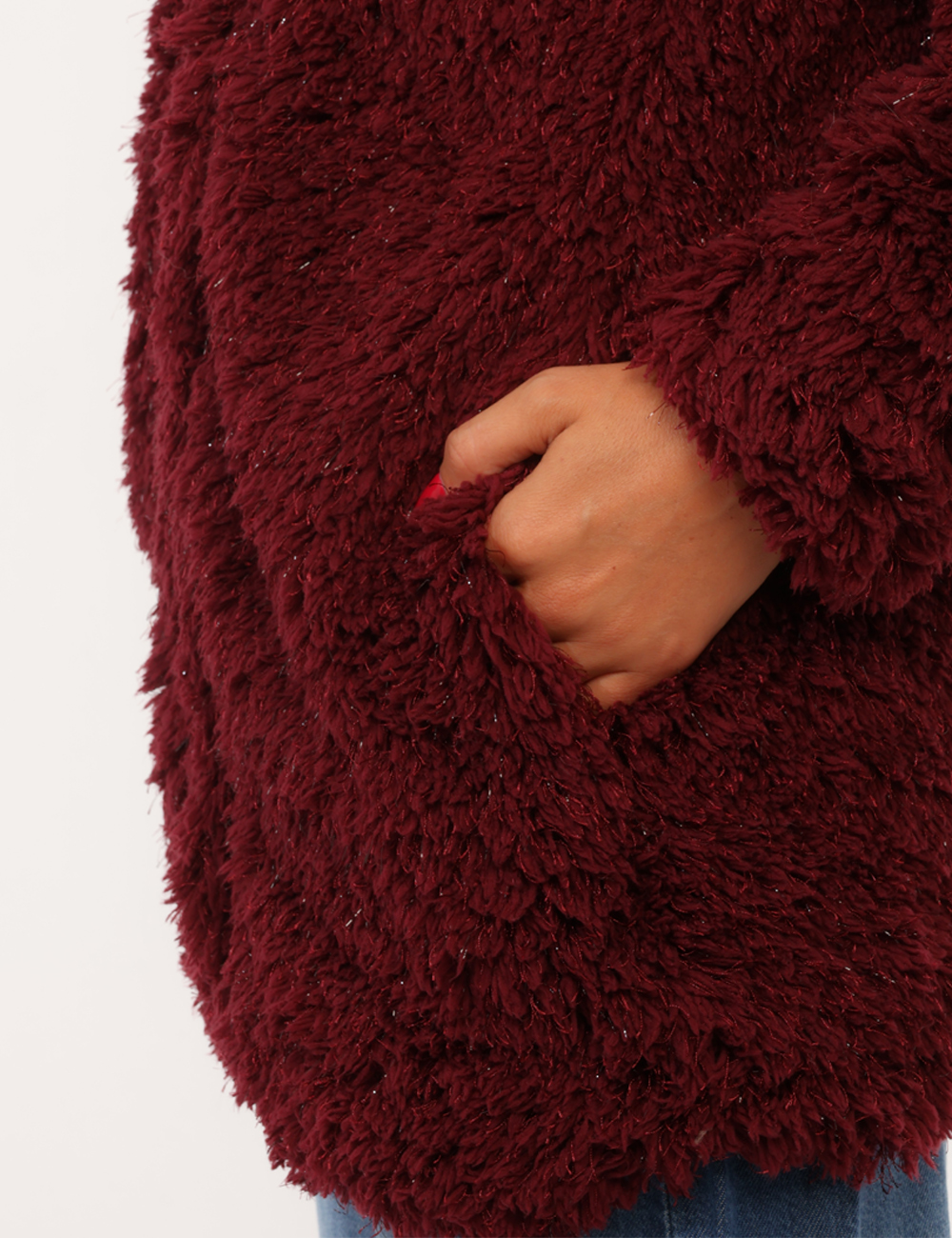 W6RL45-WL480-SC_BURGUNDY-ROSE_AI26_4 Pelliccia Guess Bordeaux - Pelliccia Guess Bordeaux da donna La Pelliccia GUESS Bordeaux da donna è un capospalla dal caratt
