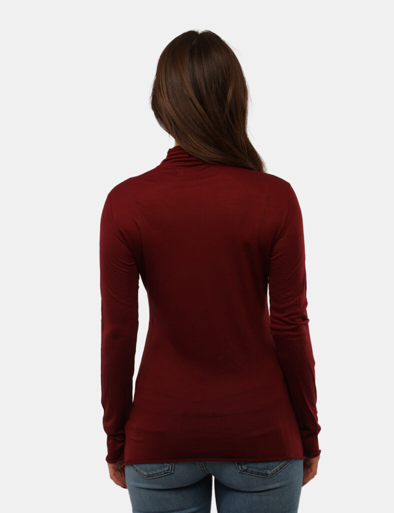 Abbigliamento donna scontato - T-shirt cashmere ultralight Rue De Clerie Bordeaux