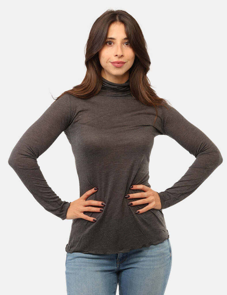Abbigliamento donna scontato - T-shirt cashmere ultralight Rue De Clerie Grigia