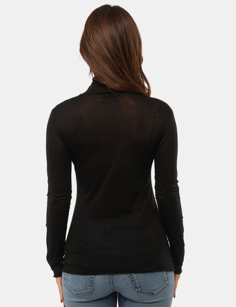 Abbigliamento donna scontato - T-shirt cashmere ultralight Rue De Clerie Nera