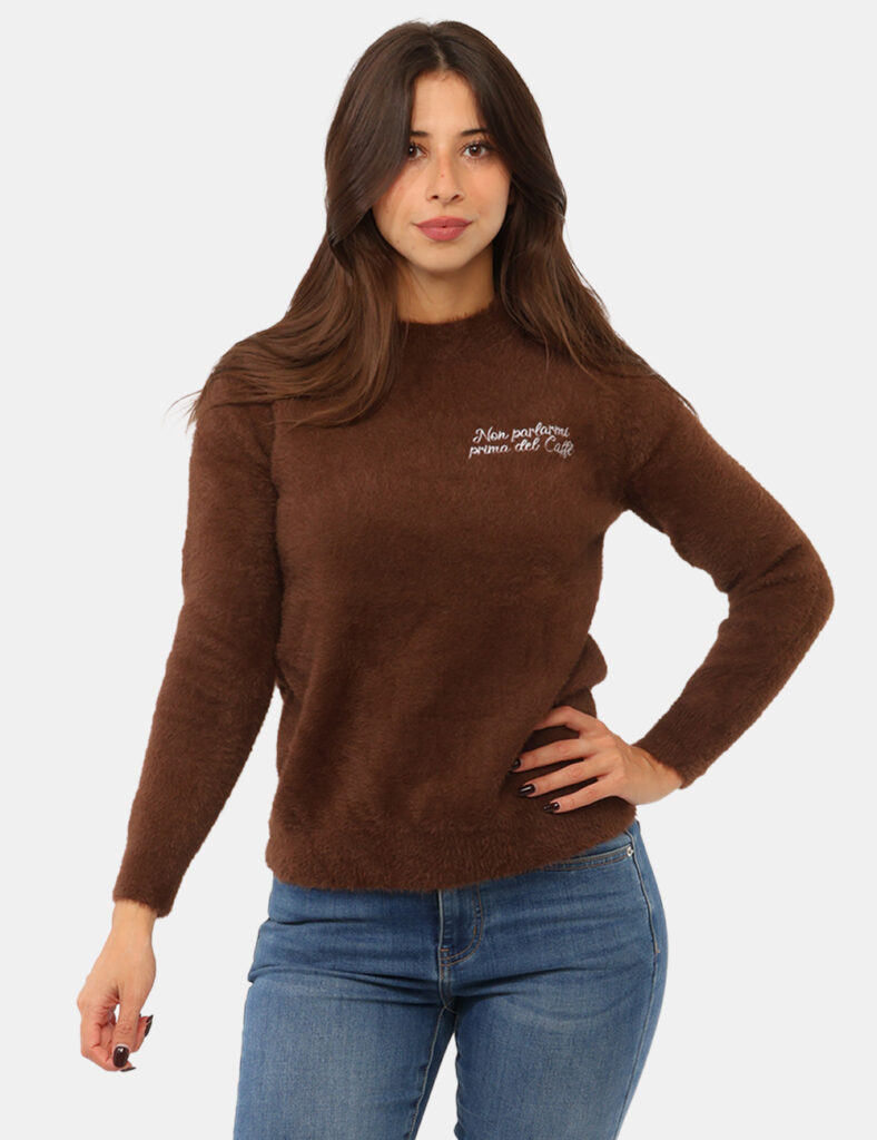 Abbigliamento donna scontato - Maglia Concept83 Marrone