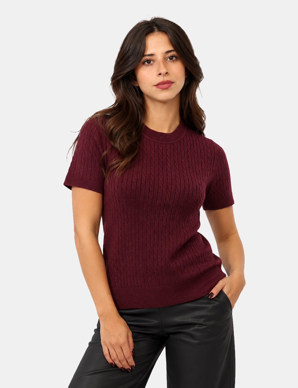 Maglia Materica Bordeaux - Maglia Materica Bordeaux da DonnaLa Maglia MATERICA Bordeaux da donna è un capo raffinato e versa