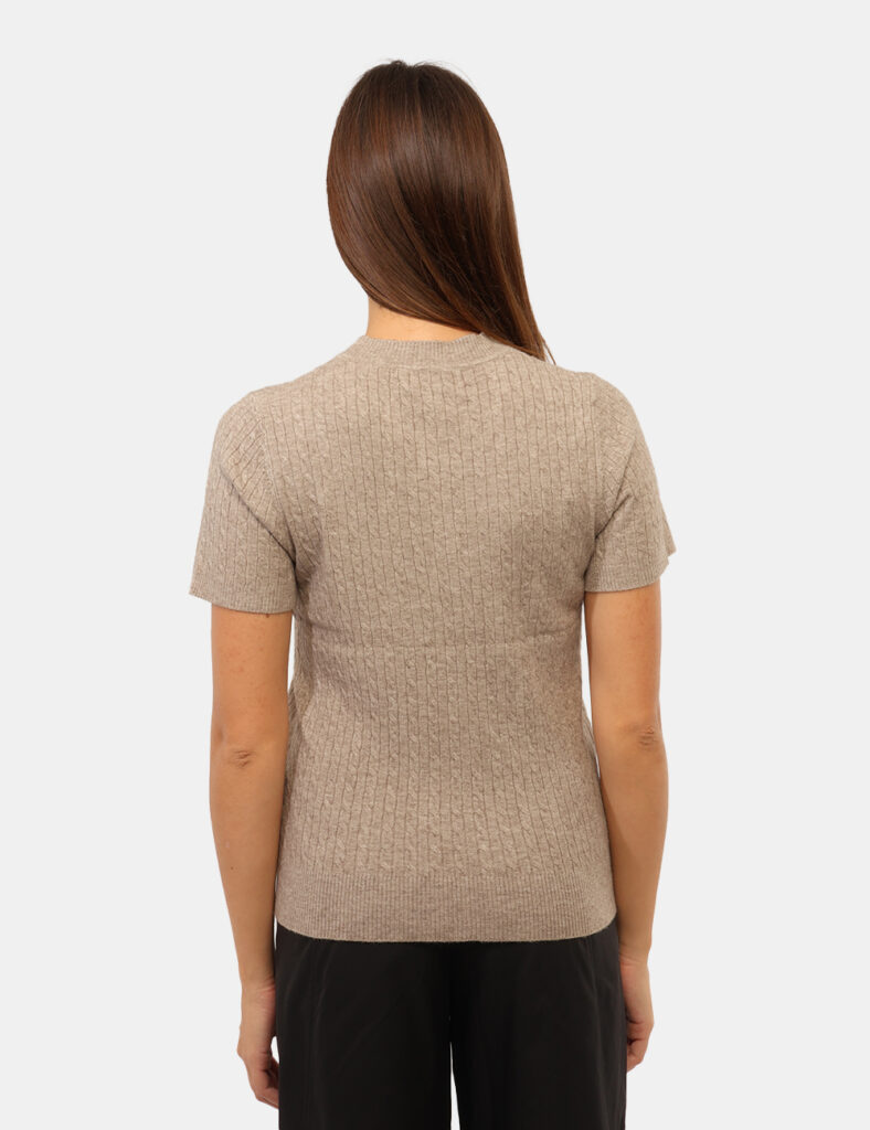 Abbigliamento donna scontato - Maglia Materica Beige