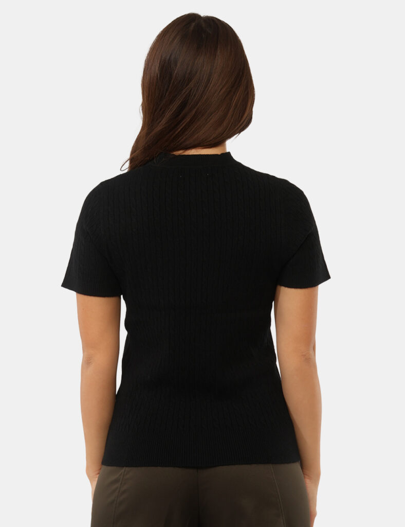 Abbigliamento donna scontato - Maglia Materica Nera