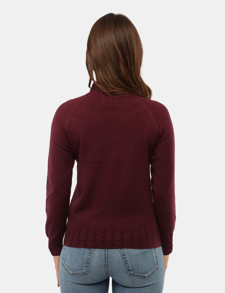 Abbigliamento donna scontato - Maglia Materica Bordeaux