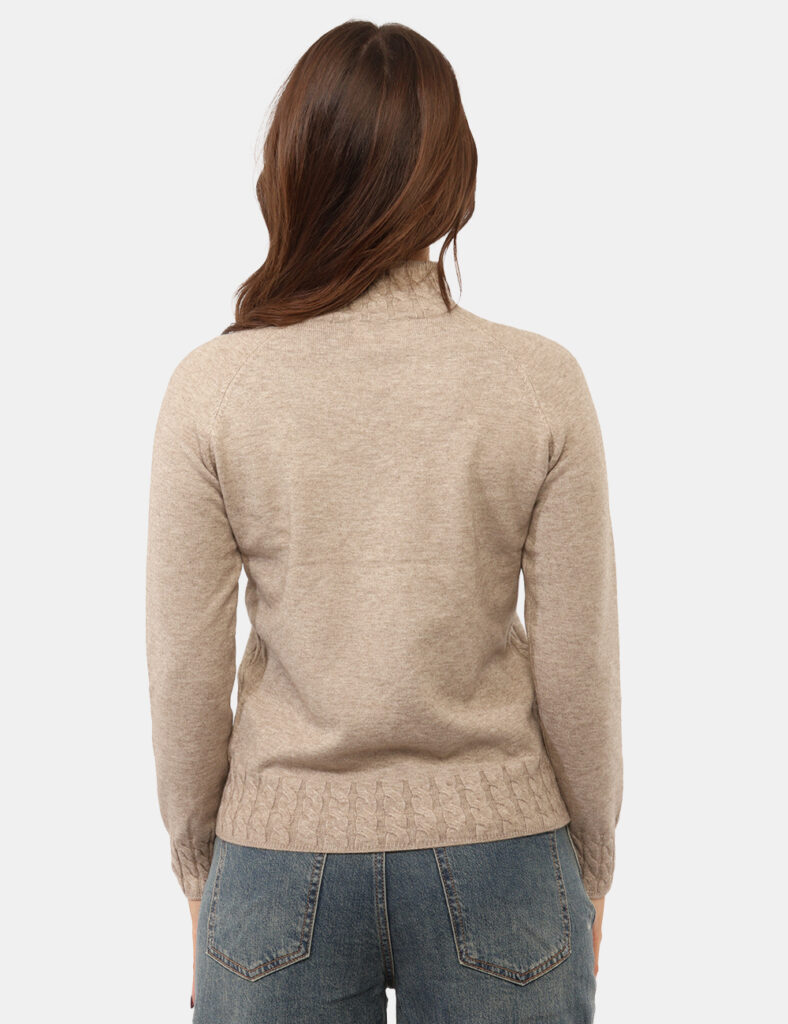 Abbigliamento donna scontato - Maglia Materica Beige