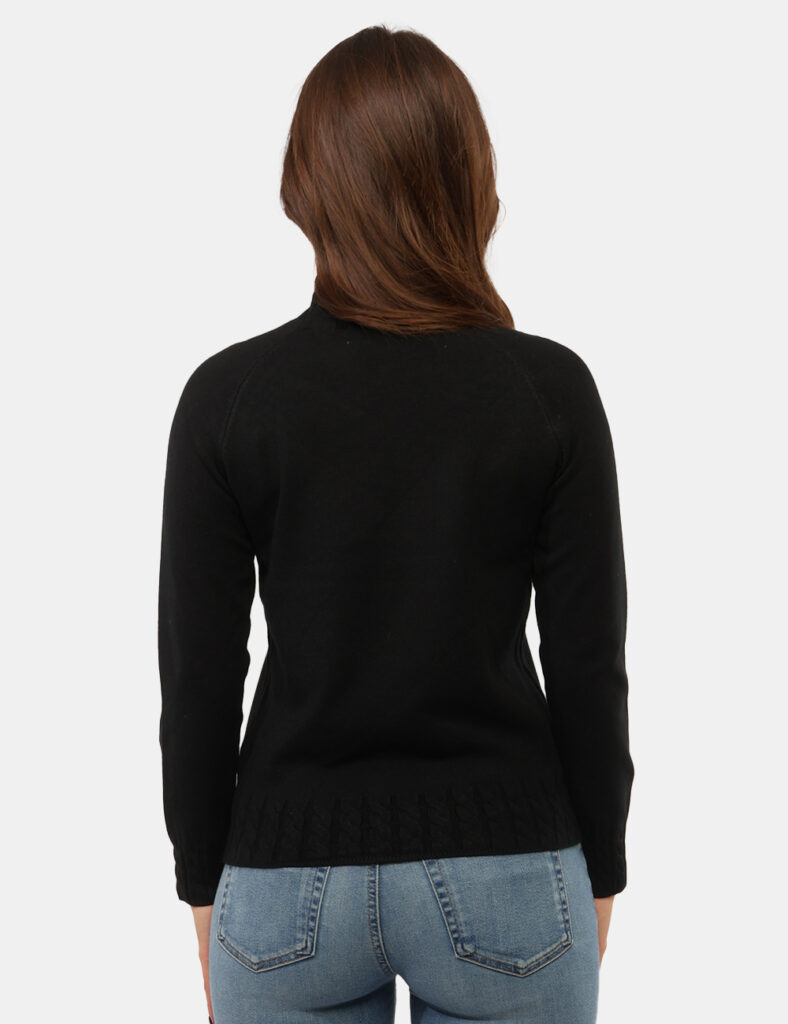 Abbigliamento donna scontato - Maglia Materica Nera