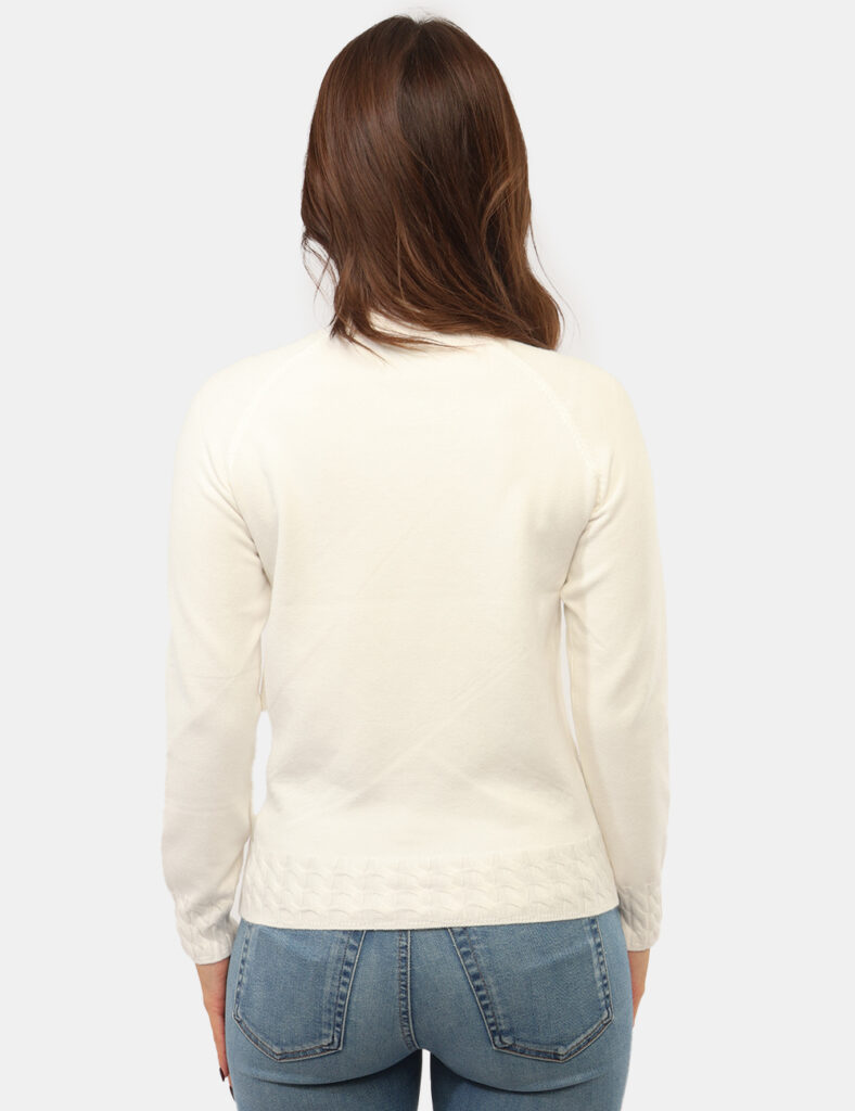 Abbigliamento donna scontato - Maglia Materica Bianca
