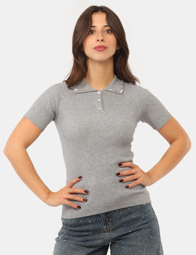 Abbigliamento donna scontato - Polo Rue De Clerie Grigia