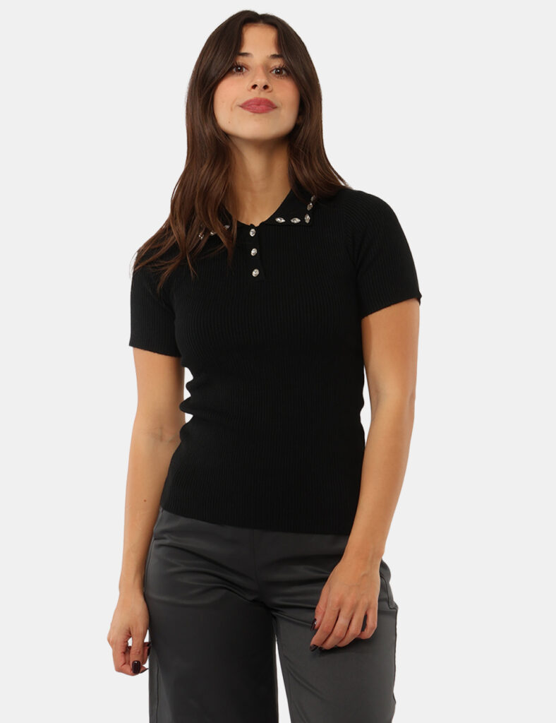 Abbigliamento donna scontato - Polo Rue De Clerie Nera