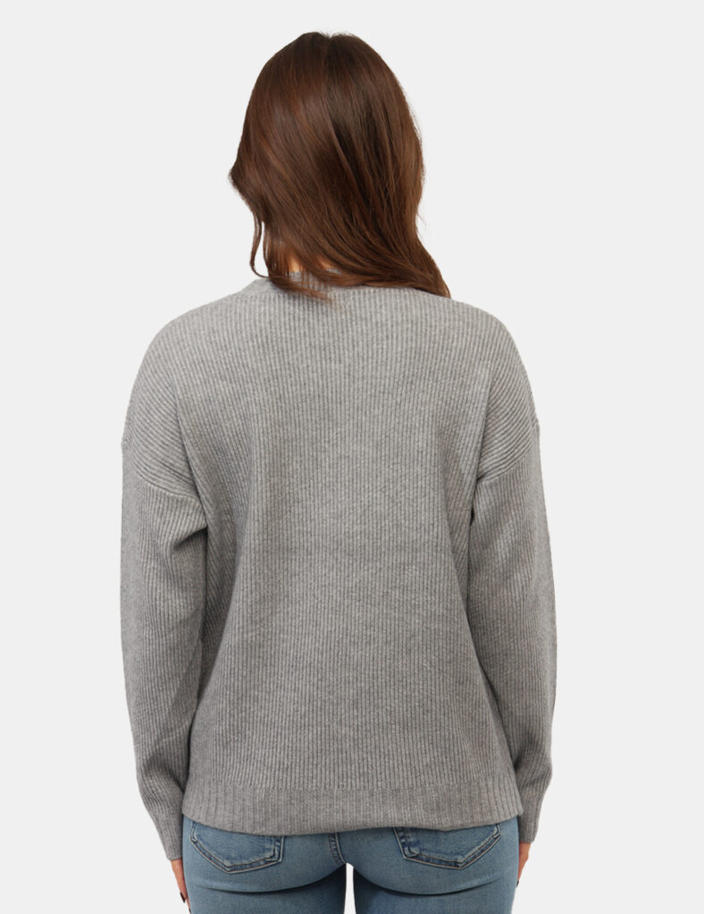 Abbigliamento donna scontato - Maglia Materica Grigia
