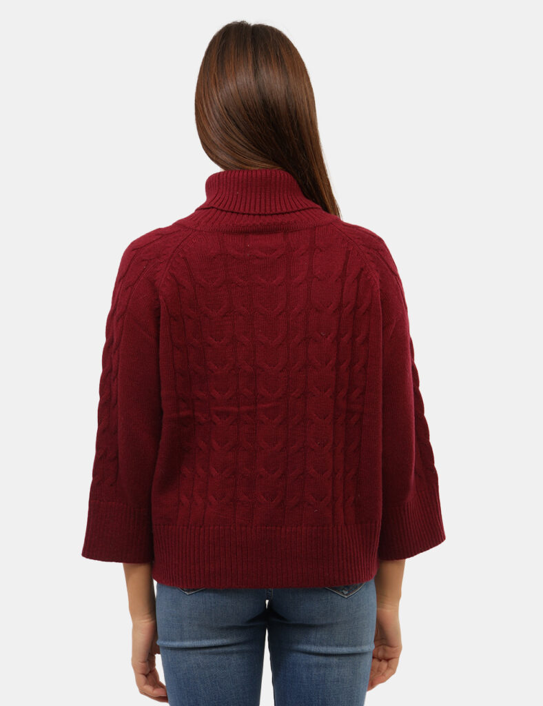 Abbigliamento donna scontato - Maglia Materica Bordeaux