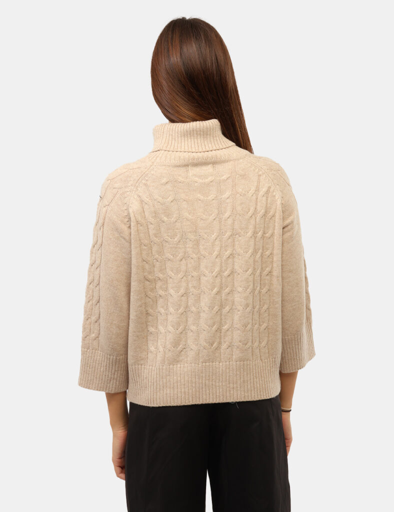 Abbigliamento donna scontato - Maglia Materica Beige