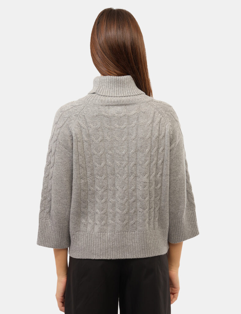 Abbigliamento donna scontato - Maglia Materica Grigia