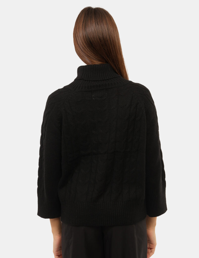Abbigliamento donna scontato - Maglia Materica Nera