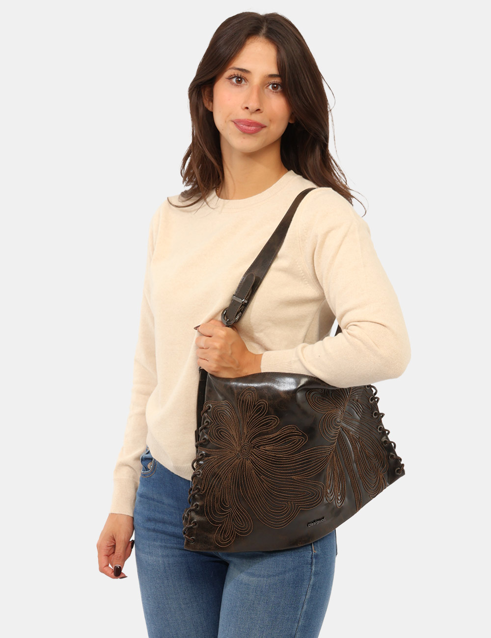 Borsa Desigual Marrone - Borsa DESIGUAL Marrone da donna La Borsa DESIGUAL Marrone da donna è un accessorio versatile e cont